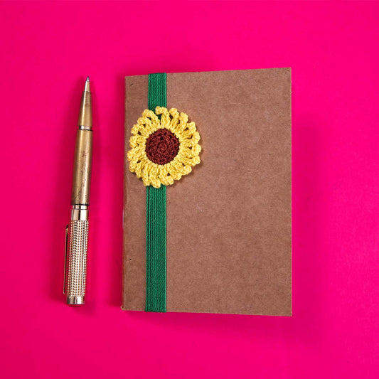 Sunflower Crochet Notebook