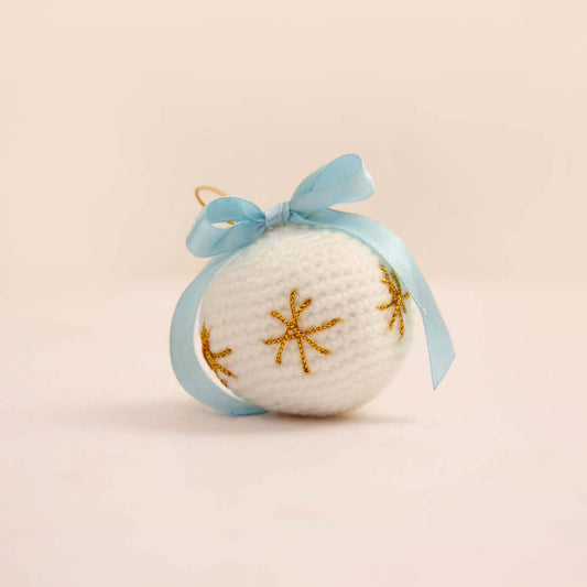 Snowflake Crochet Christmas Bauble