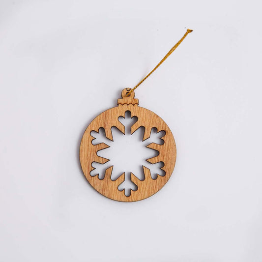 Snowflake Wooden Ornament