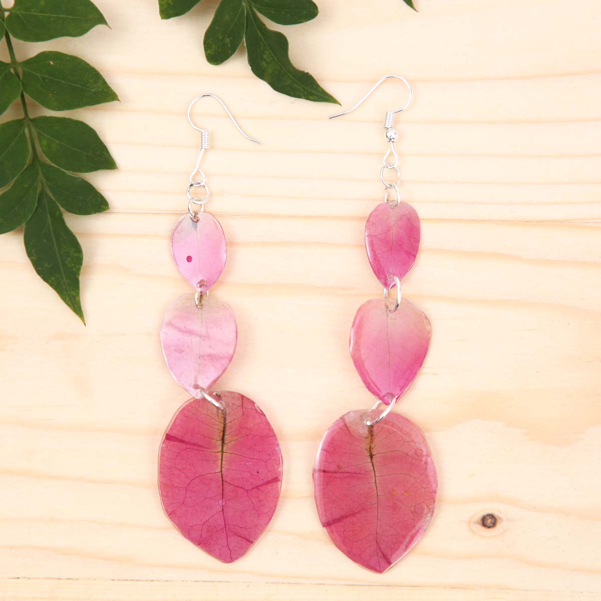 Layered Bougainvillea Earrings