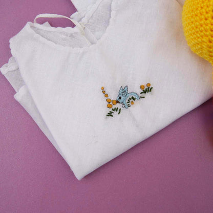 Baby Dress & Crochet Rattle Set