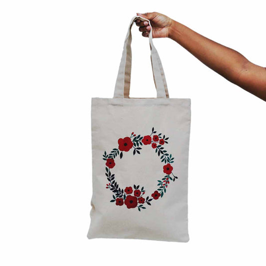 Floral Wreath Tote Bag