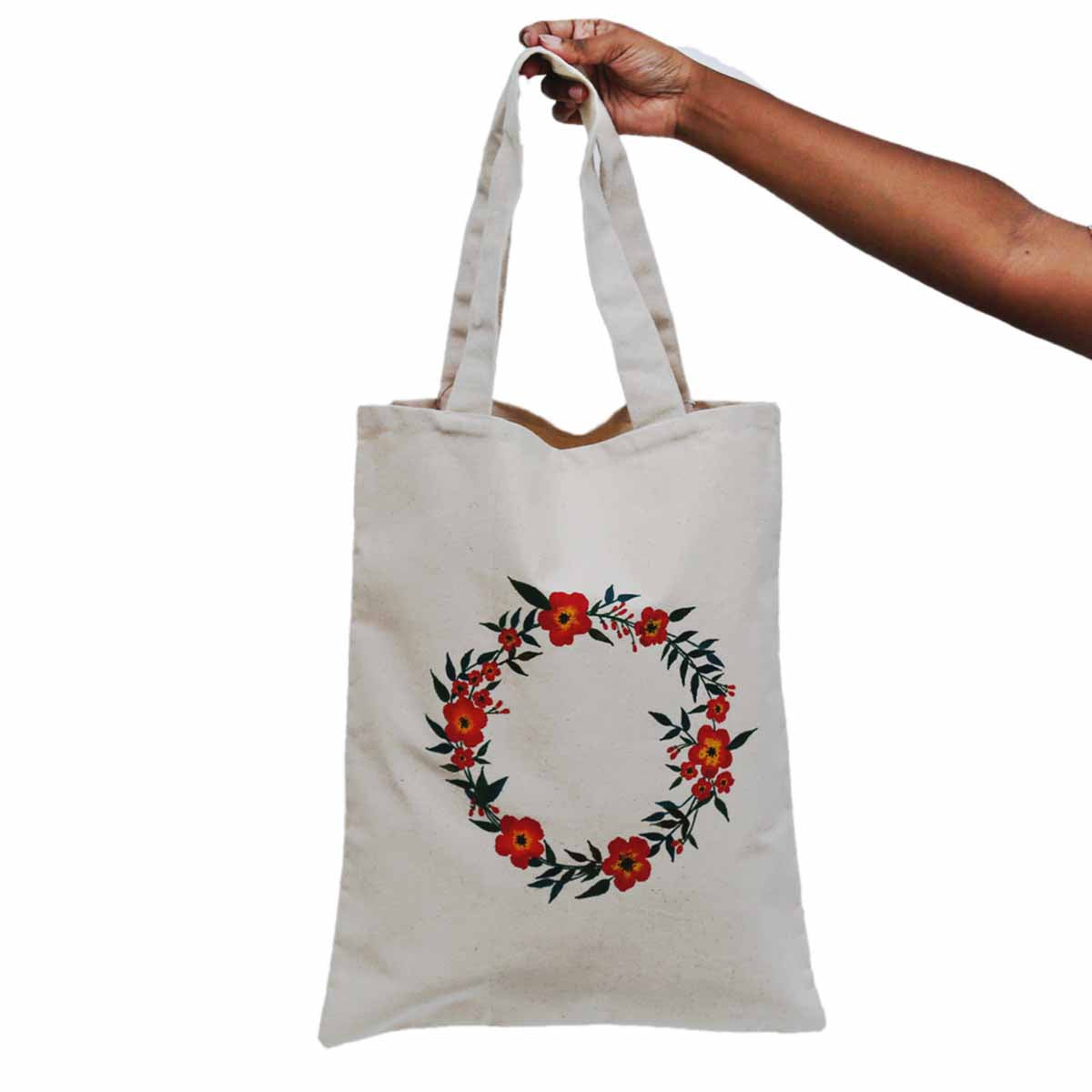 Roses Wreath Tote Bag
