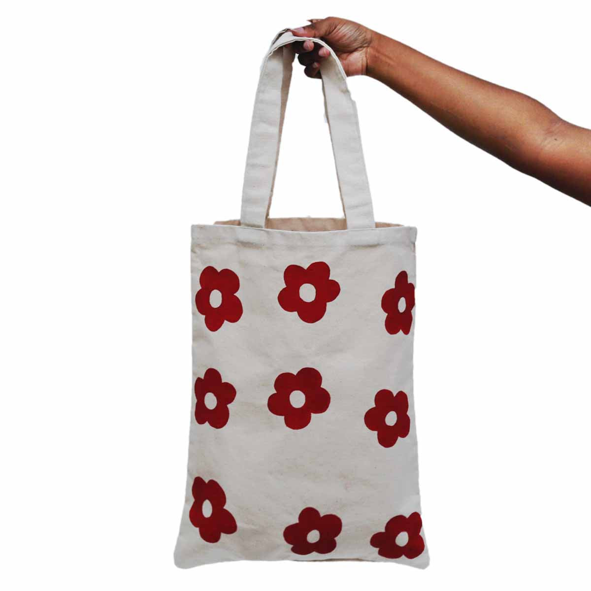 Red Flora Tote Bag