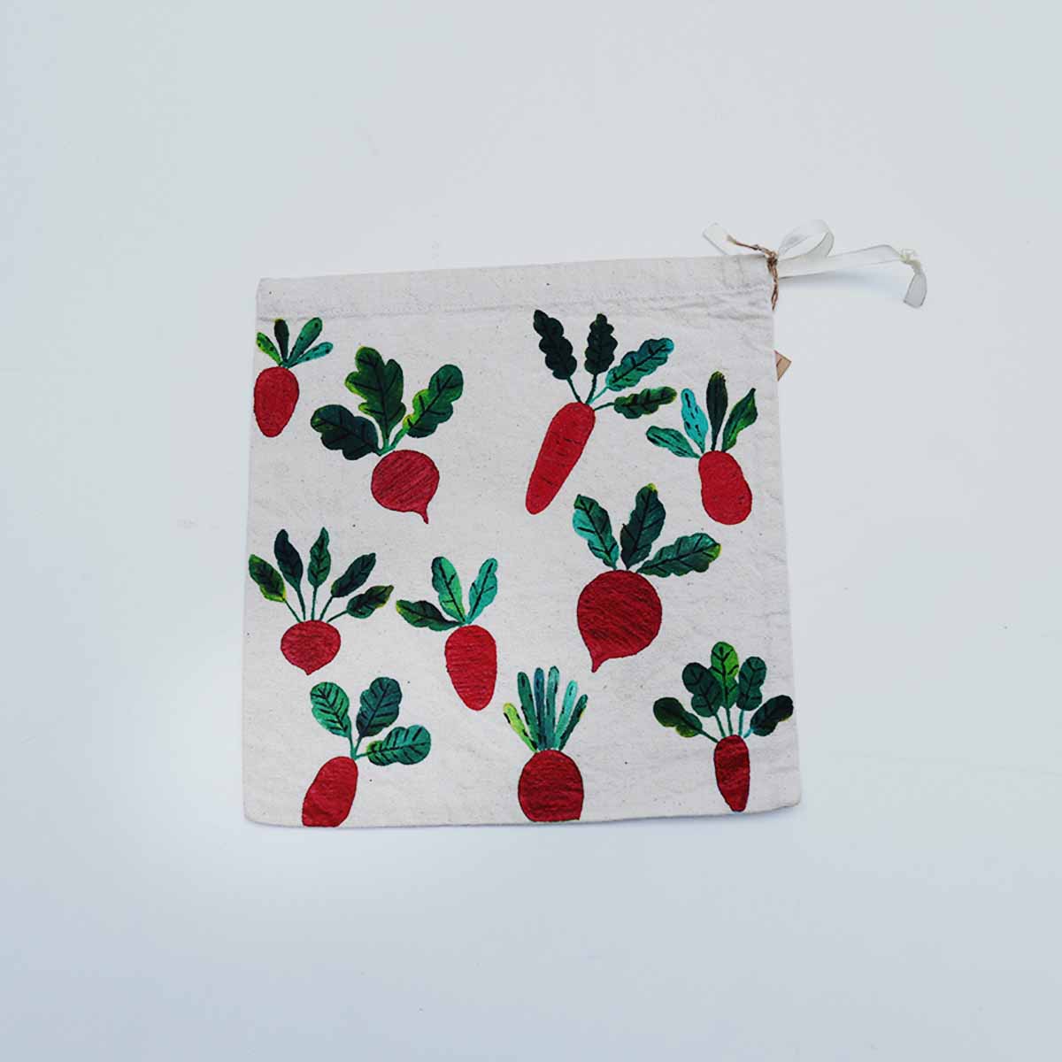 Carrots and Beets Drawstring Bag