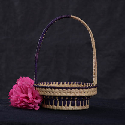 Purple Palmyrah Basket