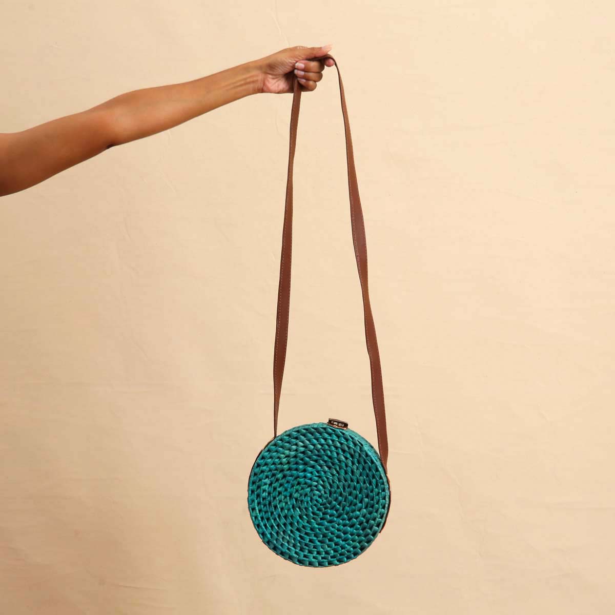 Turquoise Palmyra Cross Body Bag