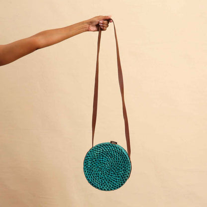 Turquoise Palmyra Cross Body Bag