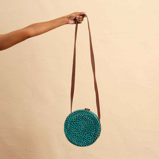 Turquoise Palmyra Cross Body Bag