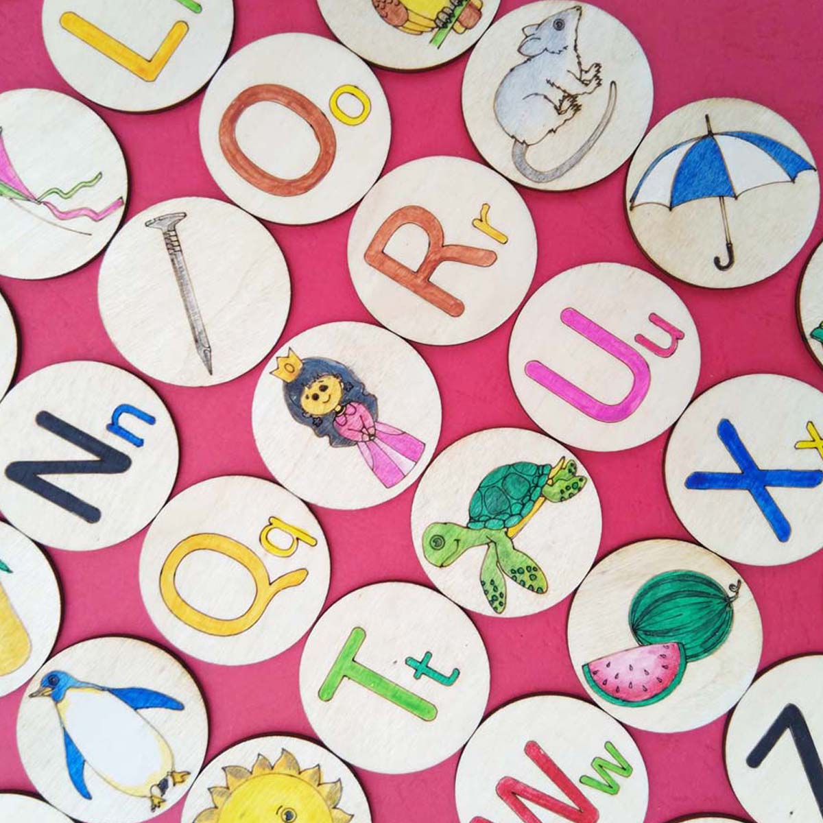 English Wooden Picture Alphabet