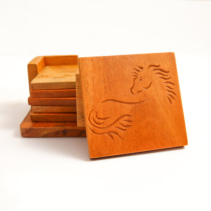Horse Coaster Set & Holder