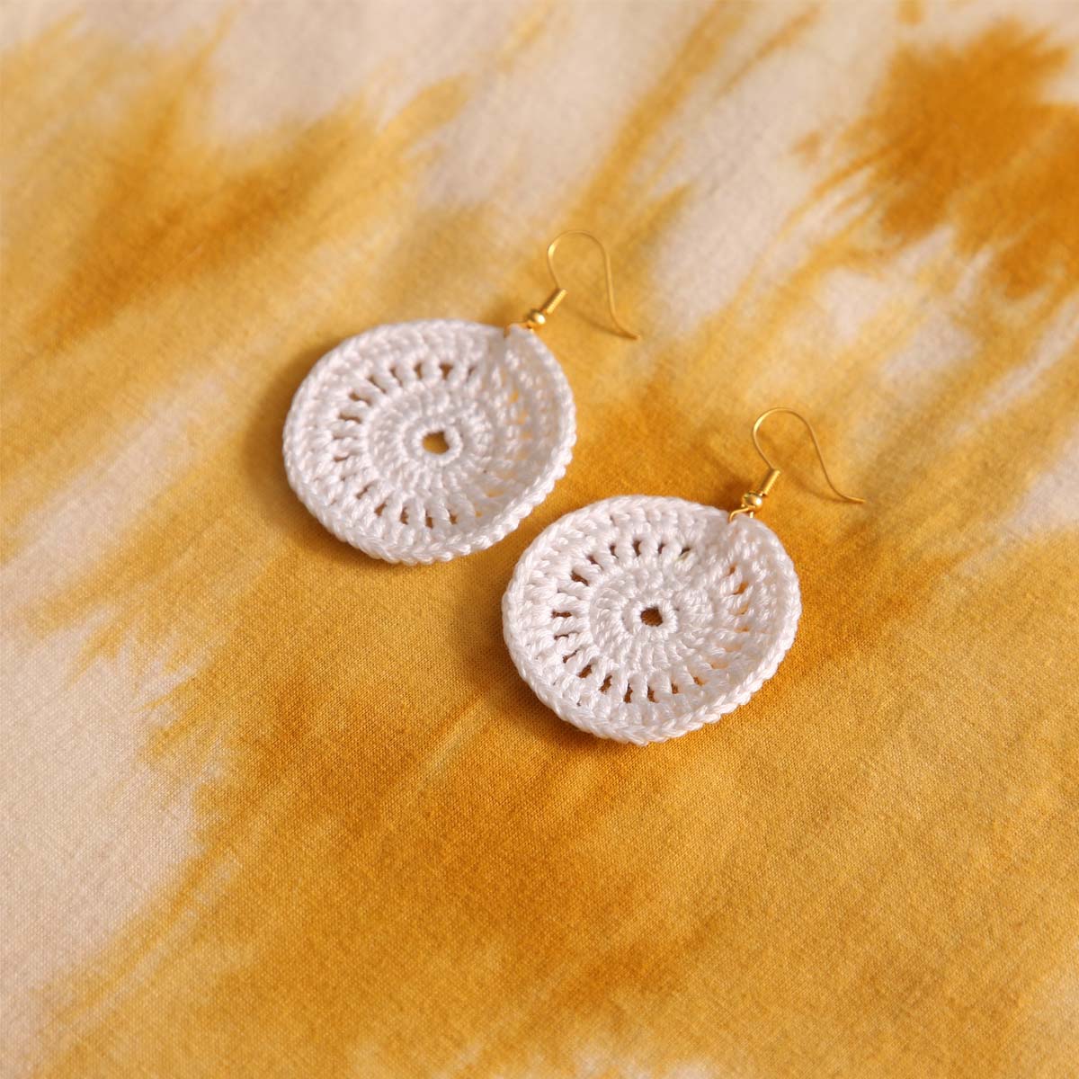 Dandelion Crochet Earrings