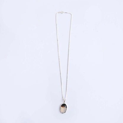 Silver Onyx Pendant & Chain