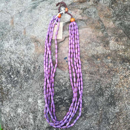 Lilac Wooden Necklace