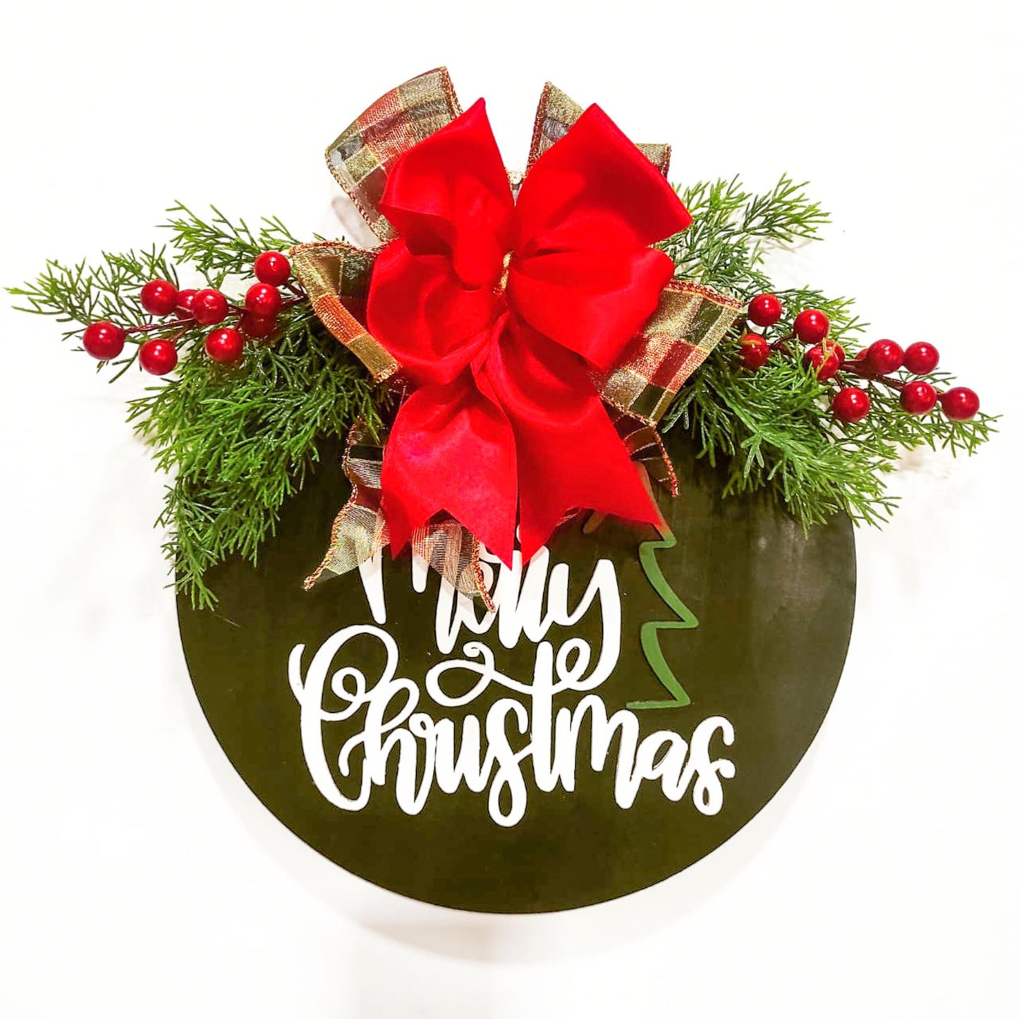 Christmas Green Wooden Wreath