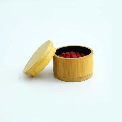 Round Bamboo Jewellery Box