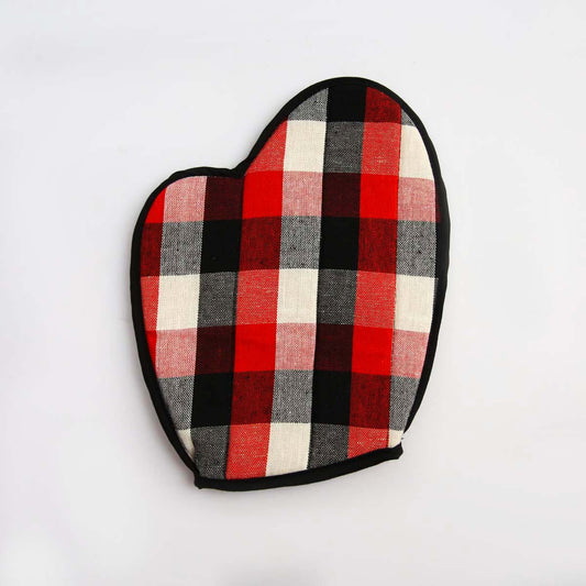 Checked Handloom Oven Mitten