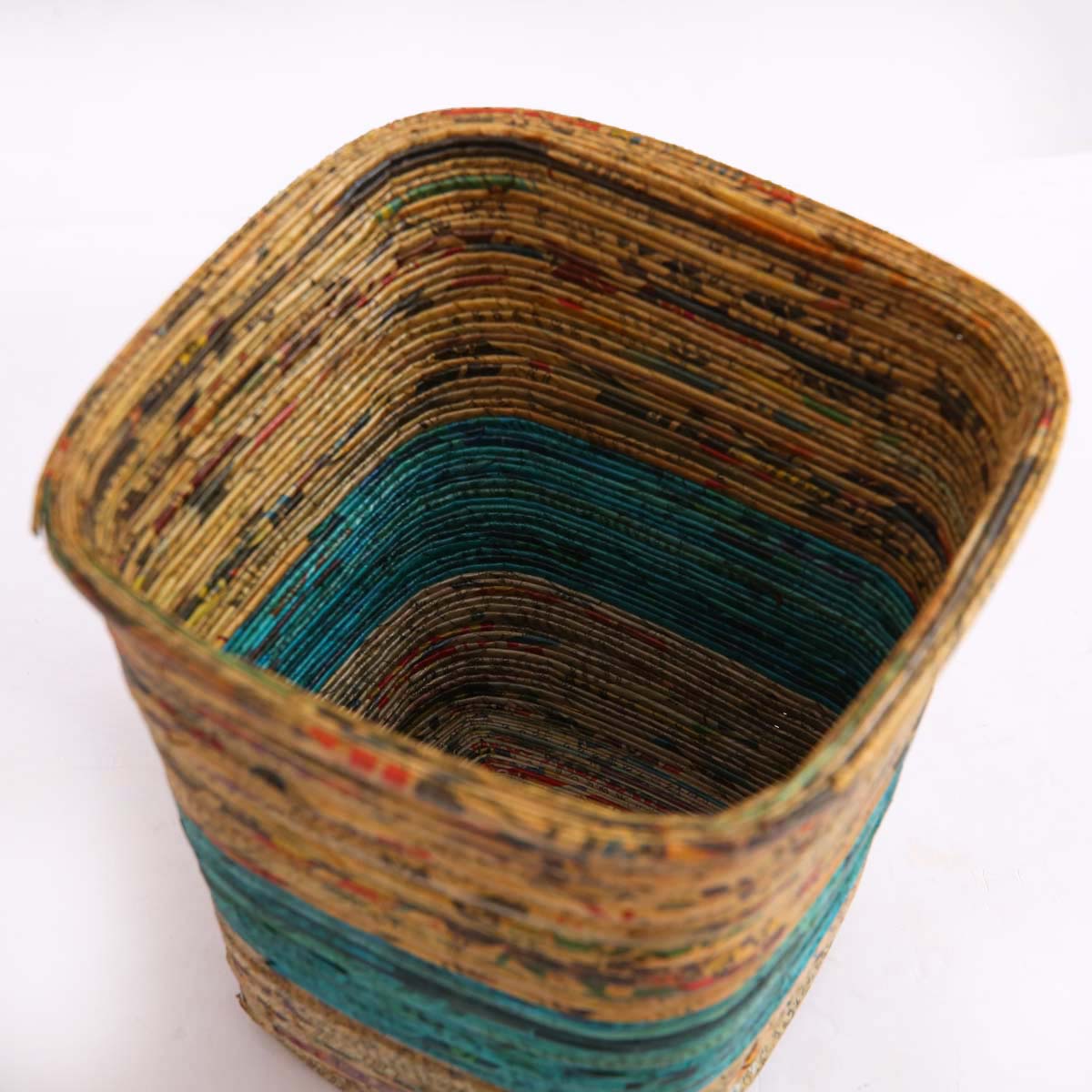 Striped Wastepaper Bin