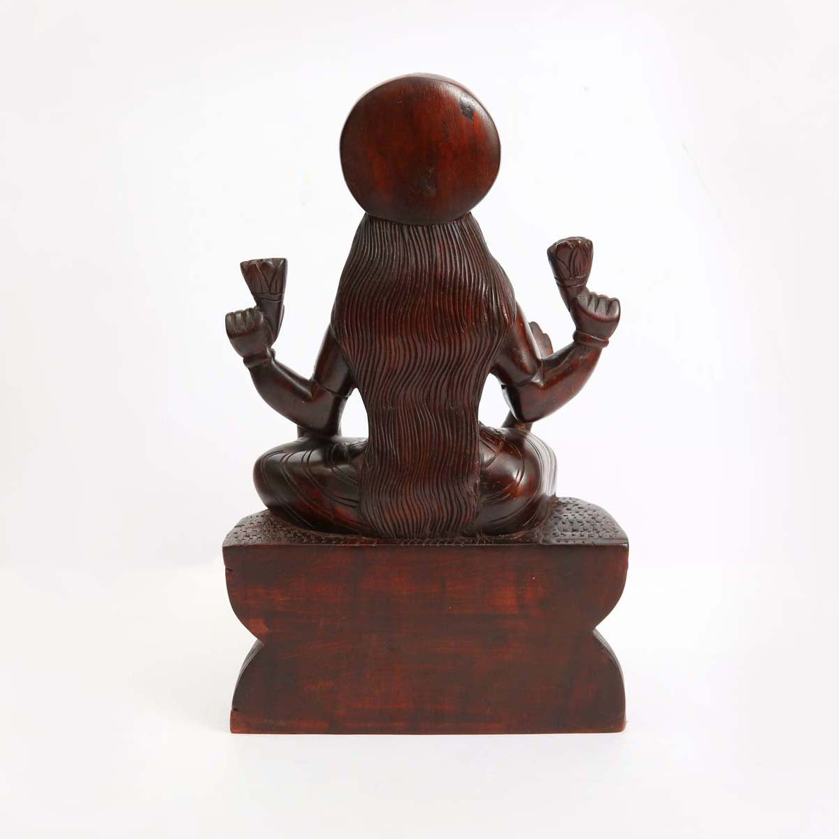 God Dhanaluxmi Wooden Statue