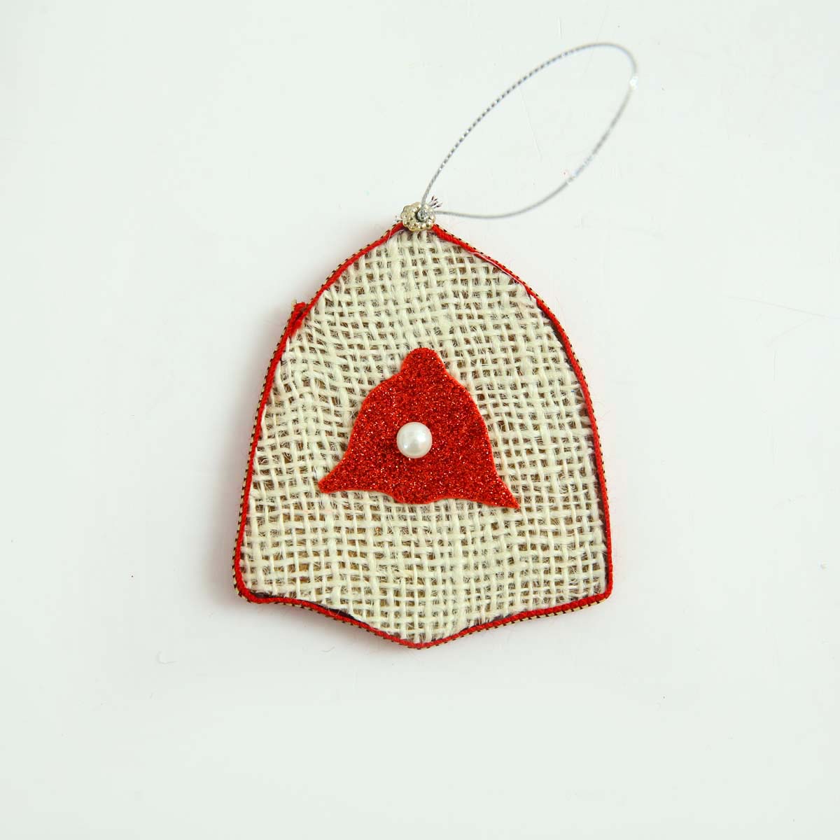 Burlap Christmas Ornament Set