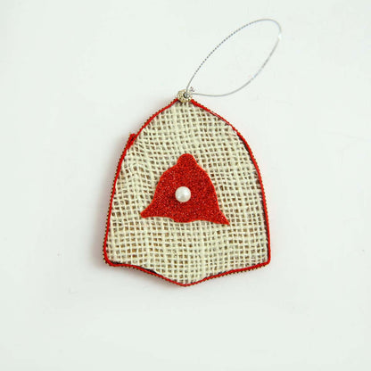 Burlap Christmas Ornament Set