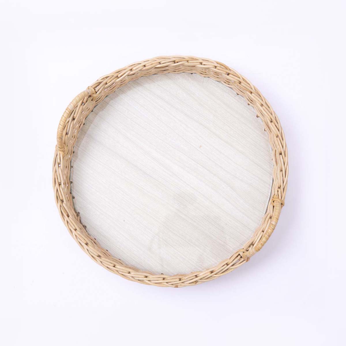 Round Cane Tray