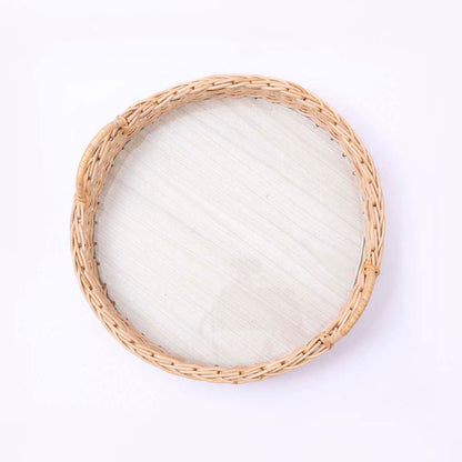 Round Cane Tray