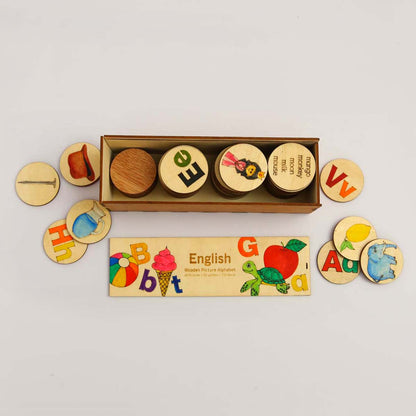 English Wooden Picture Alphabet