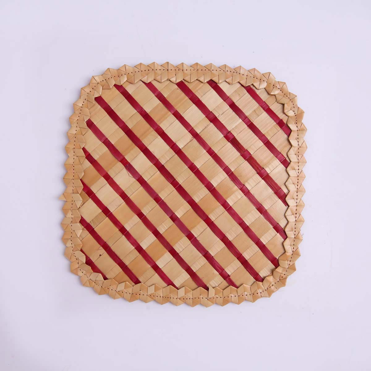 Magenta Striped Palmyra Table Mat