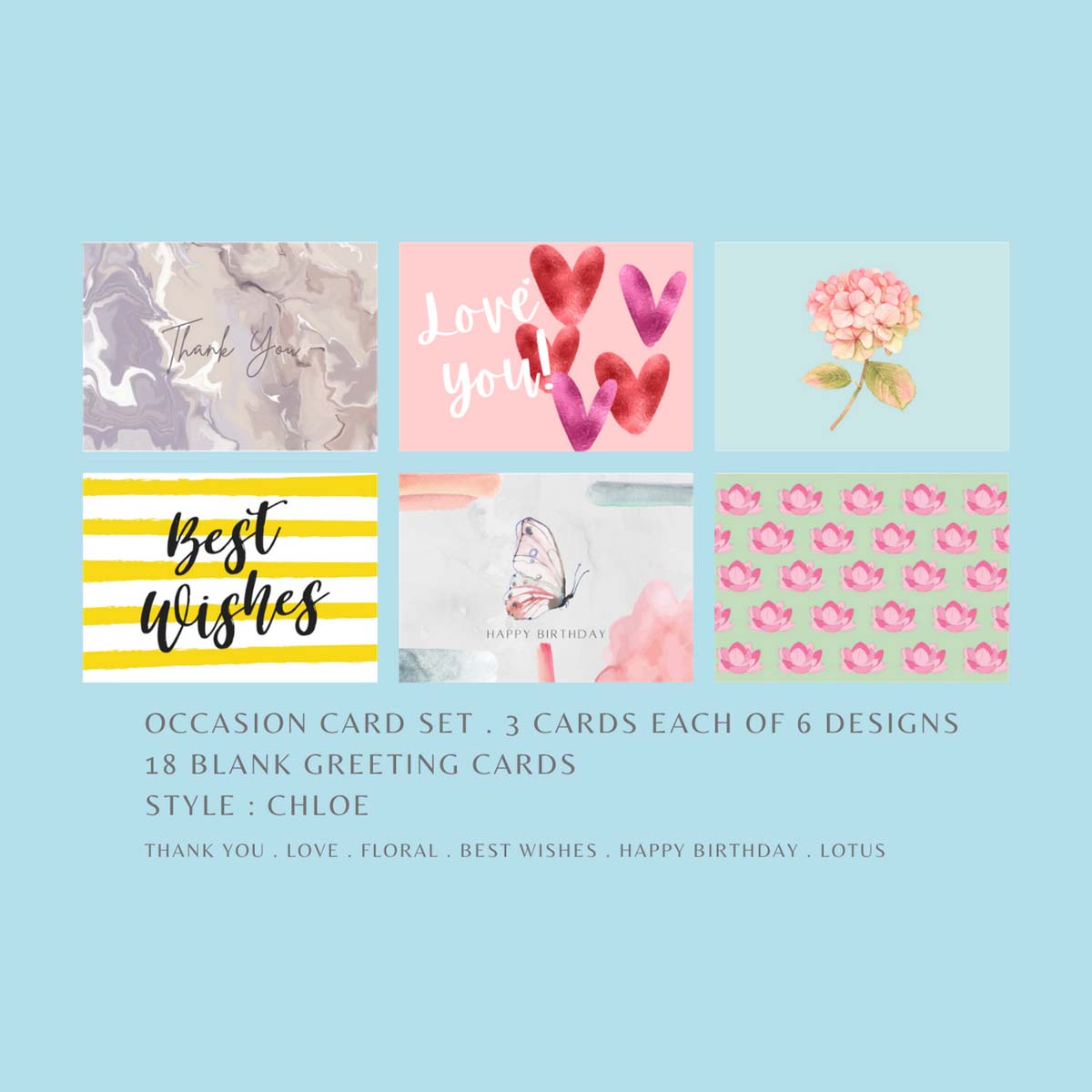 Chloe Mini Greeting Card Pack