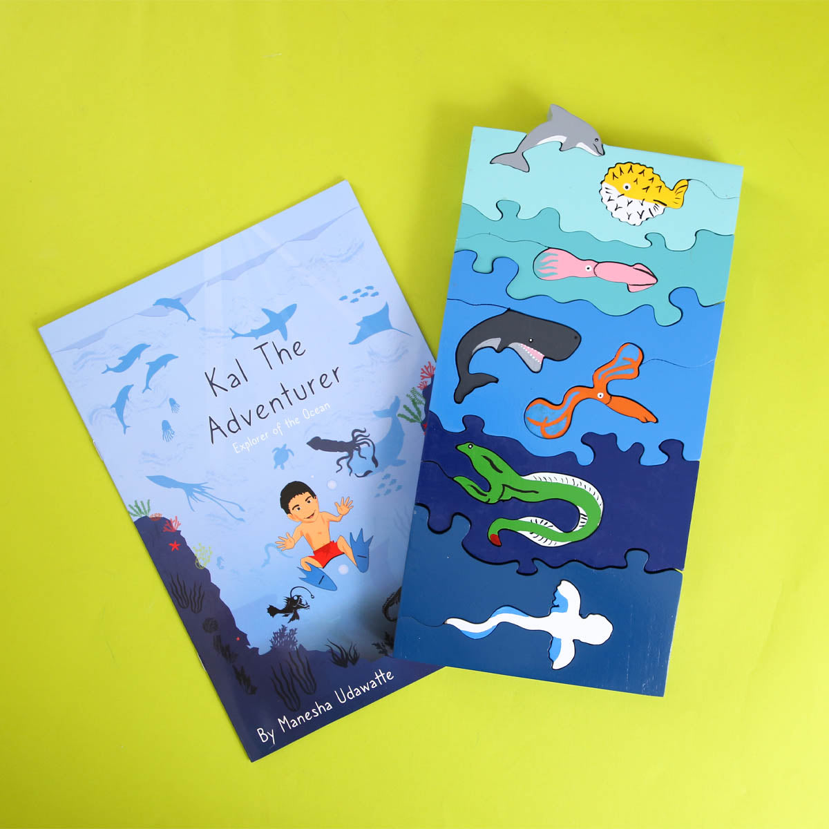 Kal The Adventurer Kids' Book with Wooden Puzzle