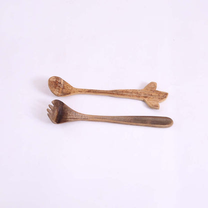 Bamboo Salad Mixing Spoon Set