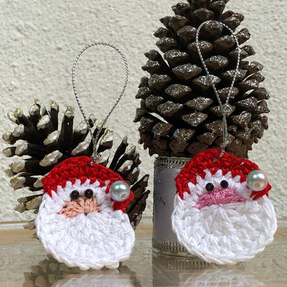 Peach Faced Santa Ornament