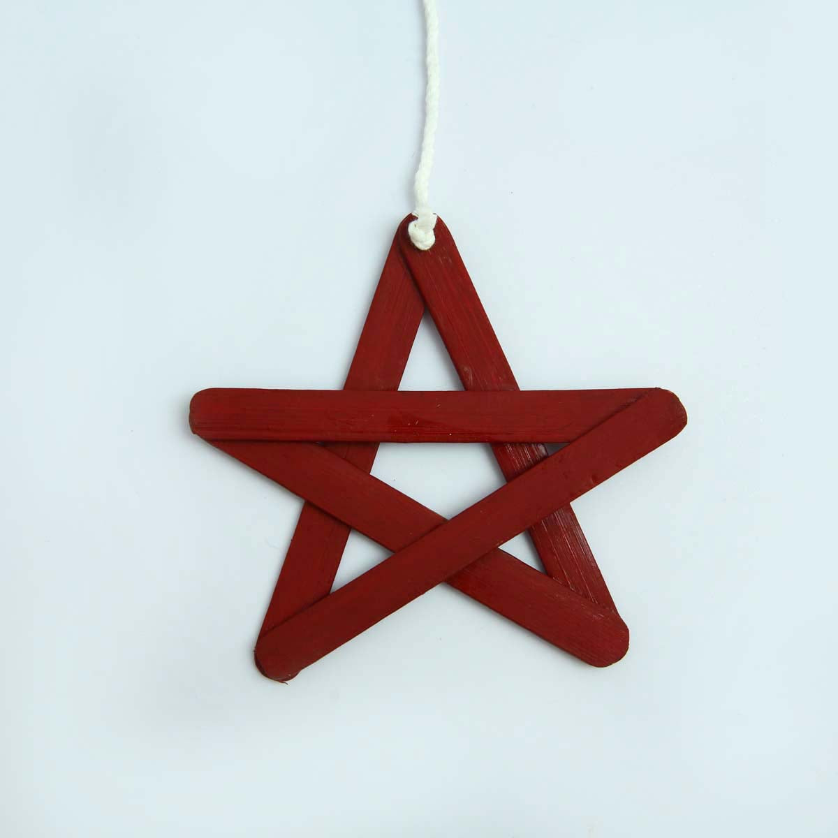 Red Bamboo Star Oranament
