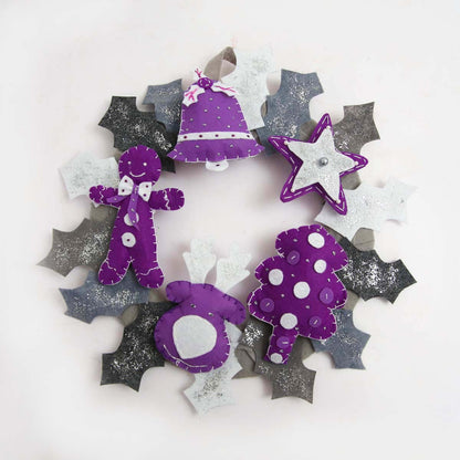 Purple Cheer Christmas Wreath