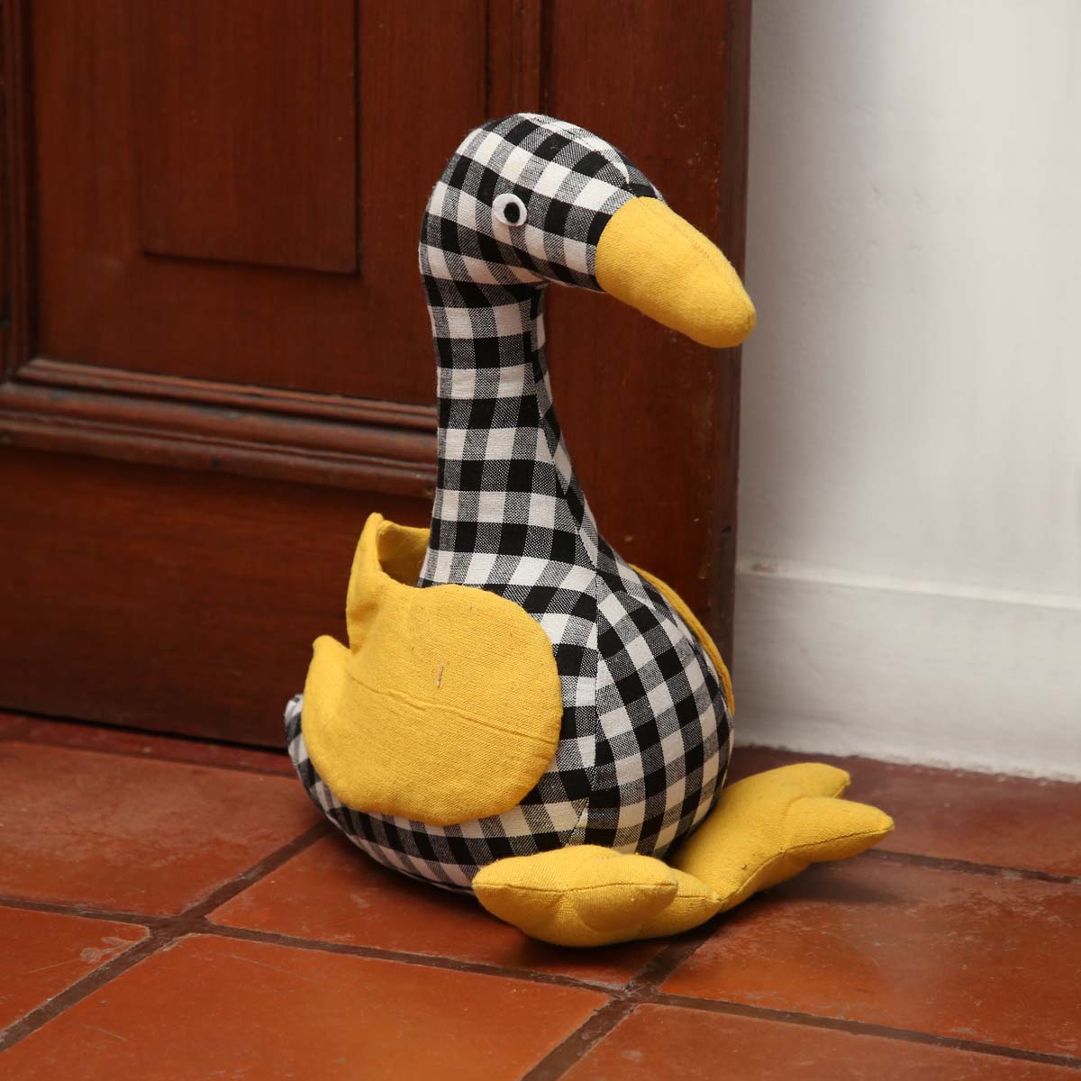 Checked Duck Door Stopper