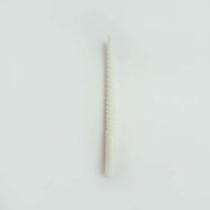 Spiral White Candle 12"