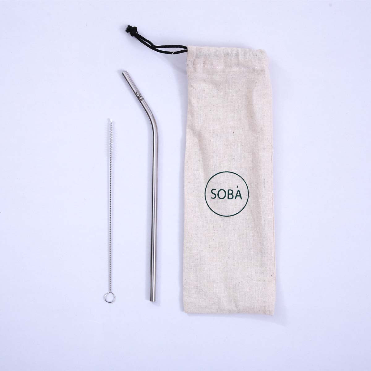 Bent Metal Straw Set