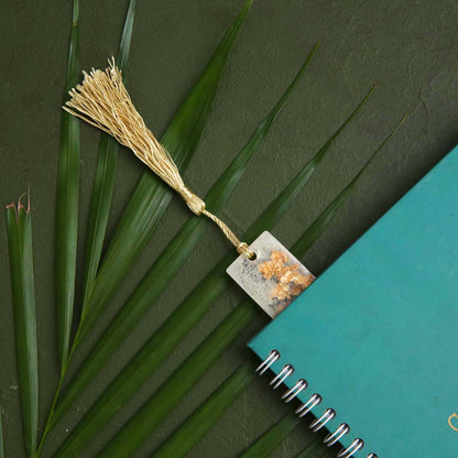 White Floral Resin Bookmark