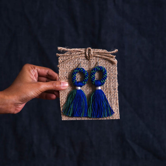 Deep Sea Macrame Earrings