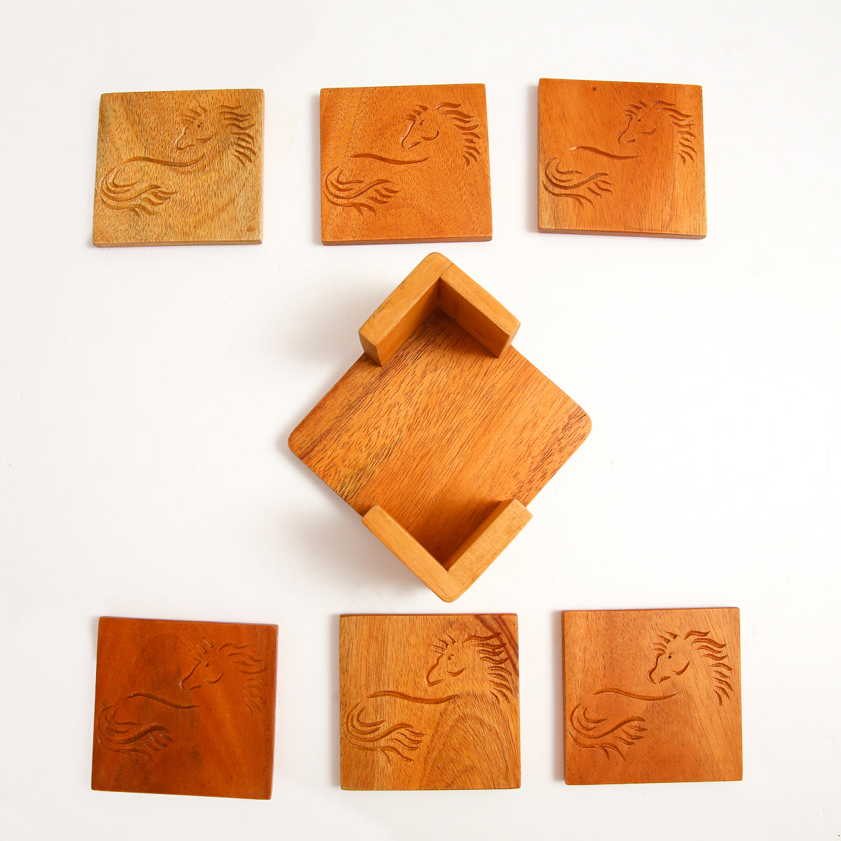 Horse Coaster Set & Holder