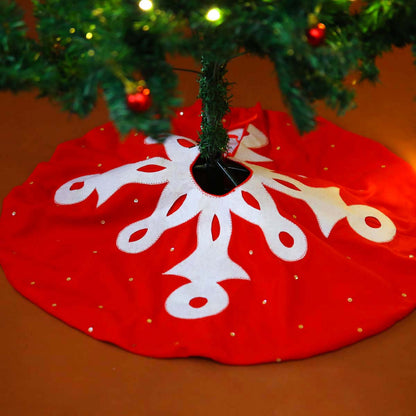 Red Snowflake Tree Skirt