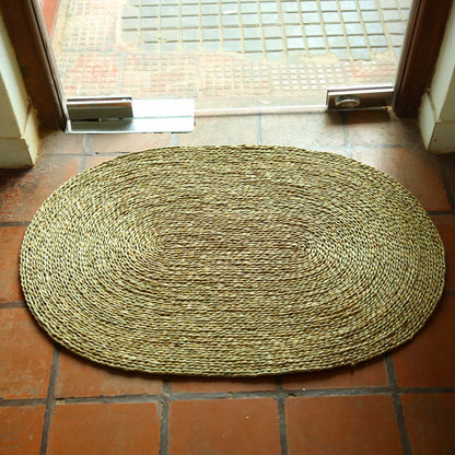 Solid Oval Reed Door Mat