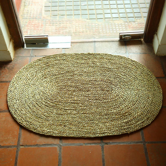 Solid Oval Reed Door Mat