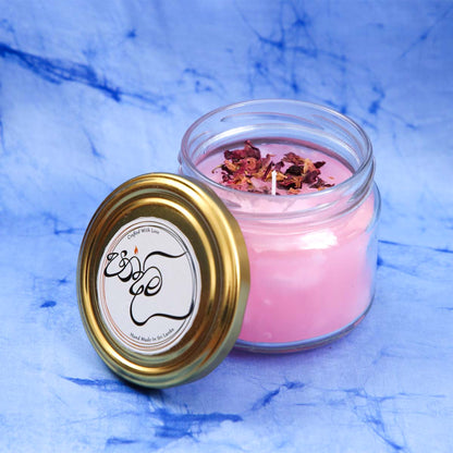 White Rose Candle Jar