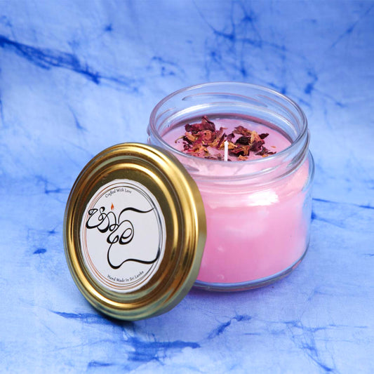 White Rose Candle Jar