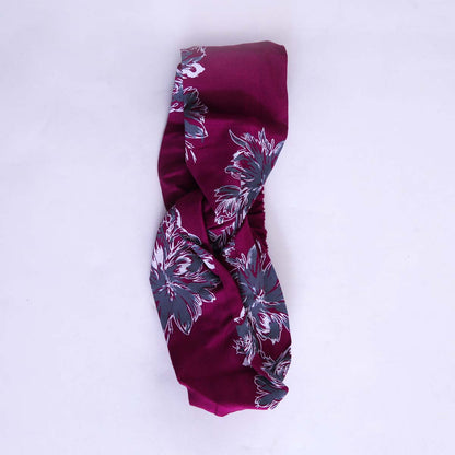 Burgundy Leaves Headband