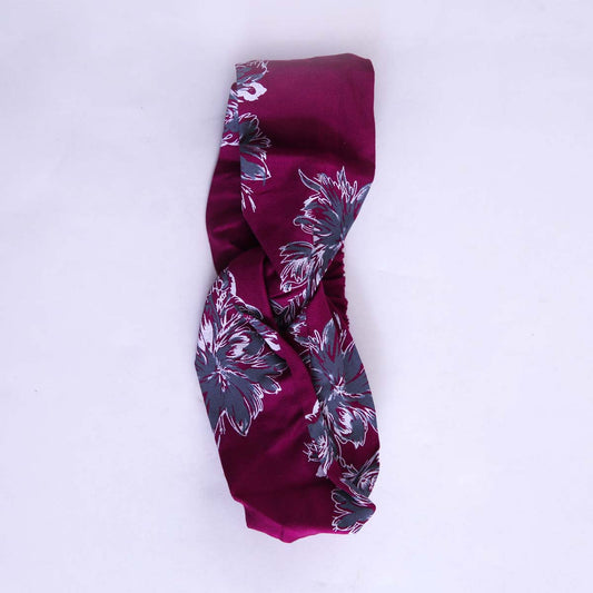 Burgundy Leaves Headband