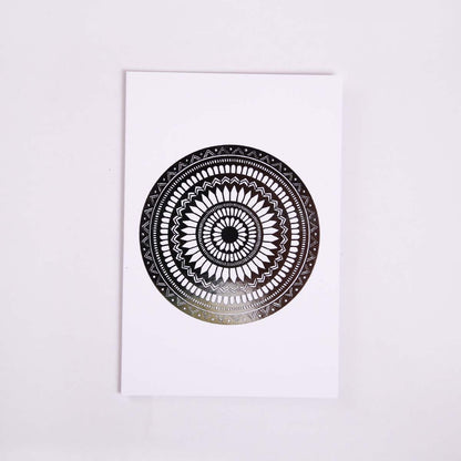 Silver Foil Lola Mandala Card