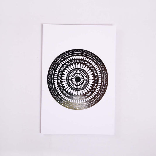 Silver Foil Lola Mandala Card